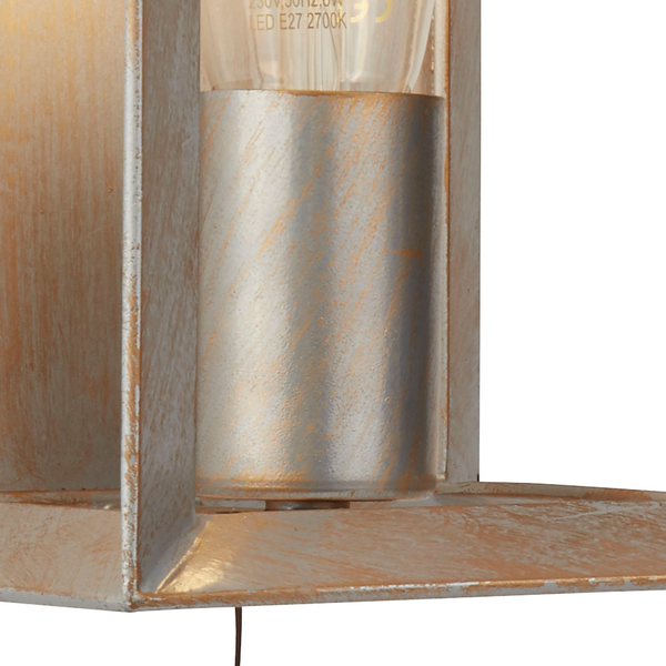 Wandleuchte Heaton - Stahl - Silber / Gold - 1-flammig