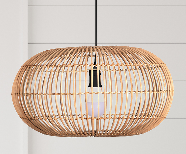 Pendelleuchte Bali Rattan - Rattan -Braun - 1-flammig