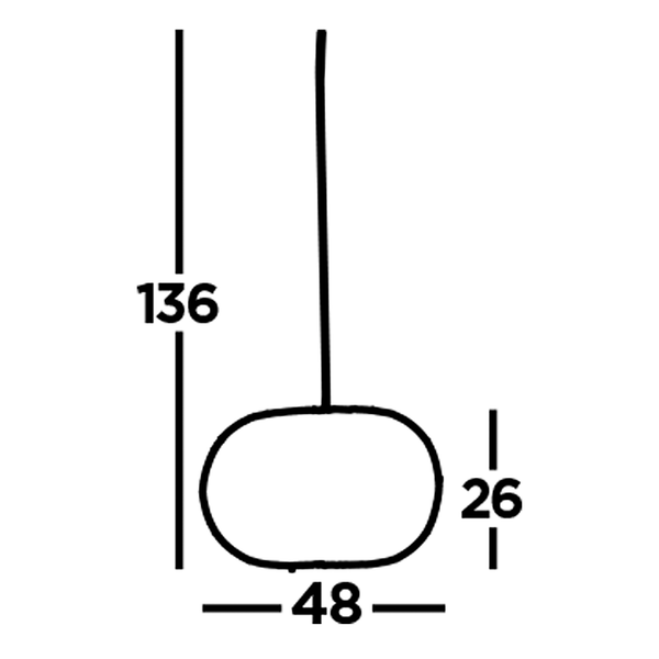 Pendelleuchte Bali Rattan - Rattan -Braun - 1-flammig
