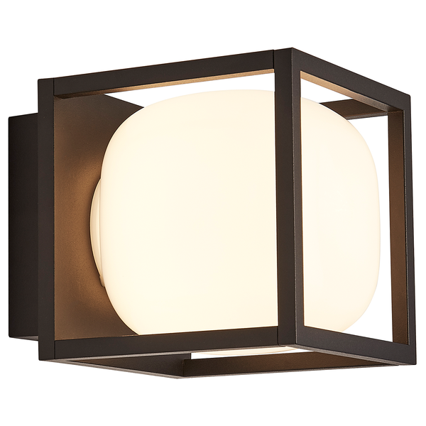 LED-Wandleuchte Athens - Aluminium - Schwarz - 1-flammig