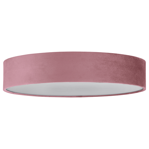 Deckenleuchte Drum - Samt - Altrosa - Durchmesser: 50 cm