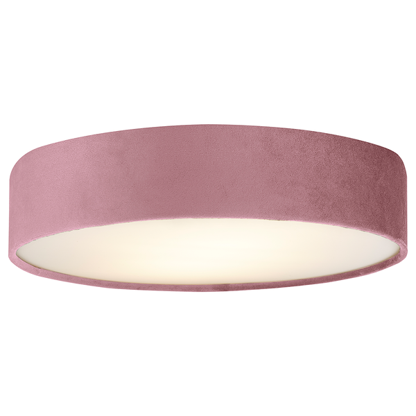 Deckenleuchte Drum - Samt - Altrosa - Durchmesser: 50 cm