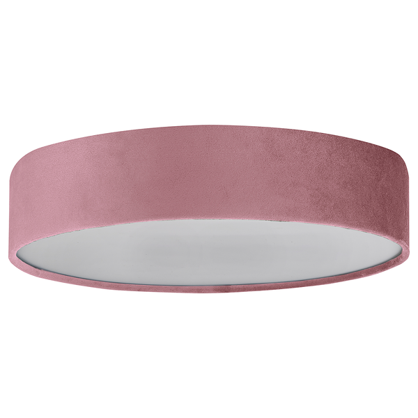 Deckenleuchte Drum - Samt - Altrosa - Durchmesser: 50 cm