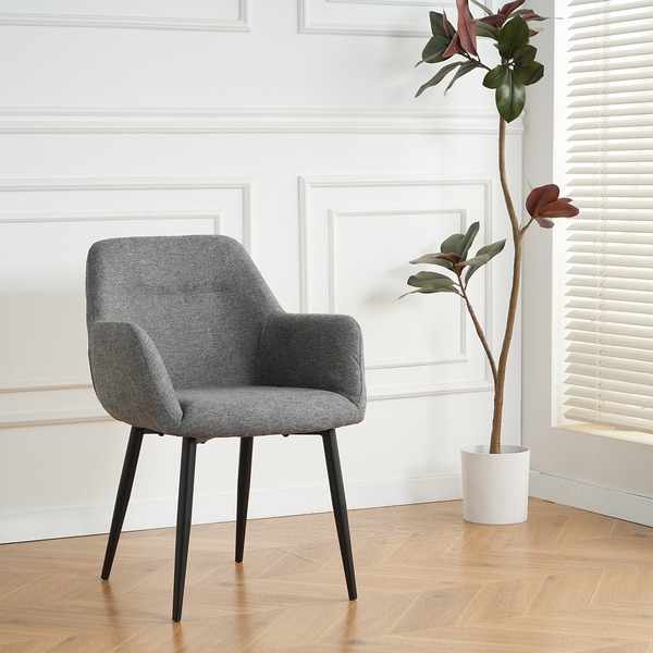 Armlehnenstuhl Ecunda 2er-Set - Grau