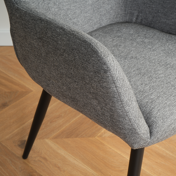 Armlehnenstuhl Ecunda 2er-Set - Grau