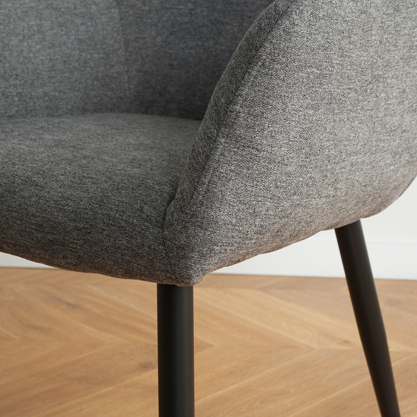 Armlehnenstuhl Ecunda 2er-Set - Grau