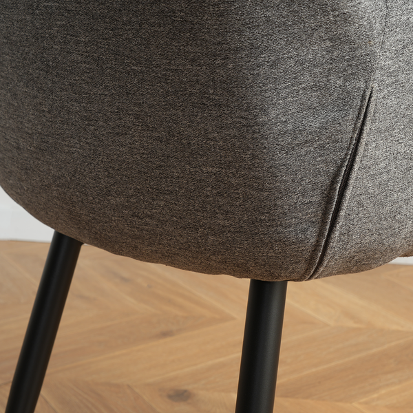 Armlehnenstuhl Ecunda 2er-Set - Grau