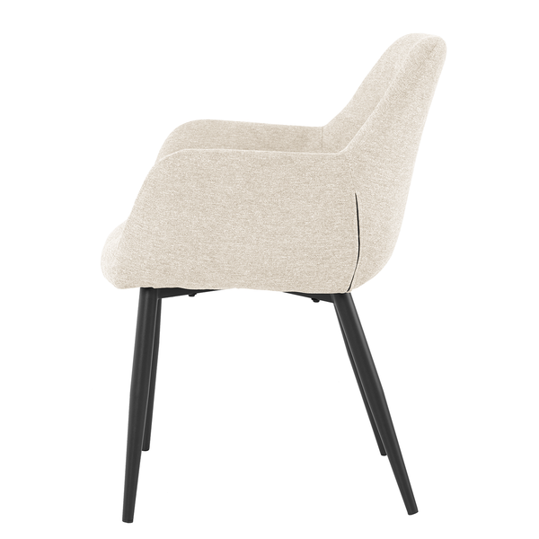 Armlehnenstuhl Ecunda 2er-Set - Beige