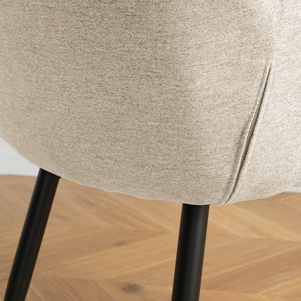 Armlehnenstuhl Ecunda 2er-Set - Beige
