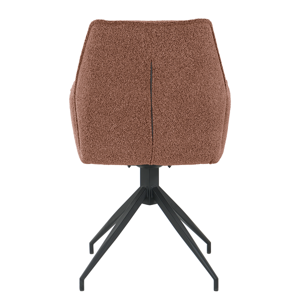 Drehbarer Armlehnenstuhl Duber - Bouclé - Braun