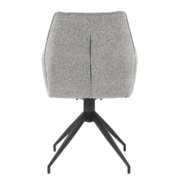 Armlehnenstuhl Duber - Bouclé - Grau