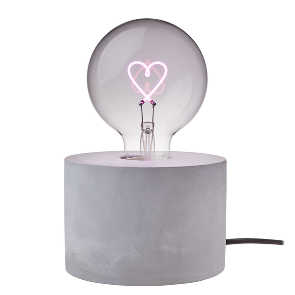 LED-Glühlampe BRIGHT LIGHT Herz - Glas - Pink