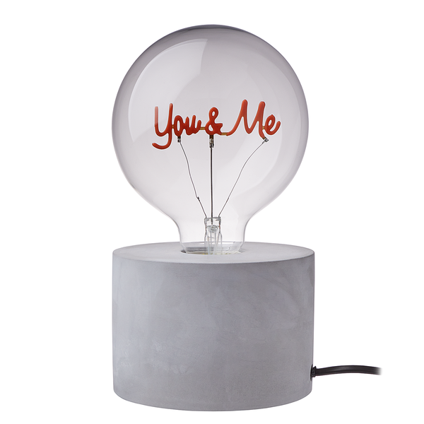LED-Glühlampe BRIGHT LIGHT You & Me - Glas - Pink