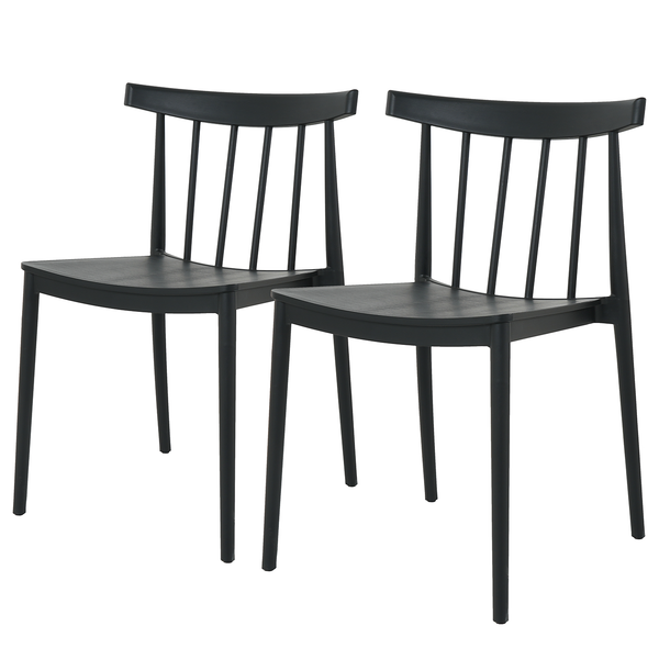 Esszimmerstuhl Mattas 2er-Set - Schwarz
