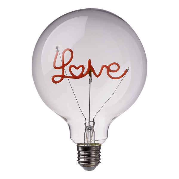 LED-Glühlampe BRIGHT LIGHT LOVE - Glas - Pink