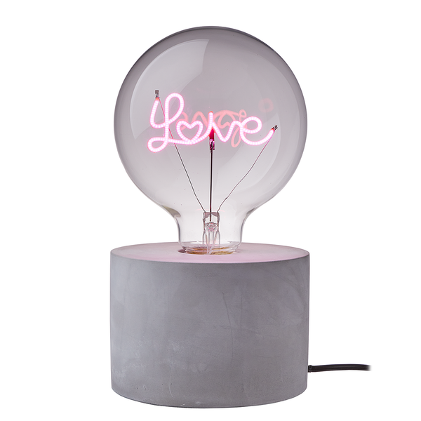 LED-Glühlampe BRIGHT LIGHT LOVE - Glas - Pink