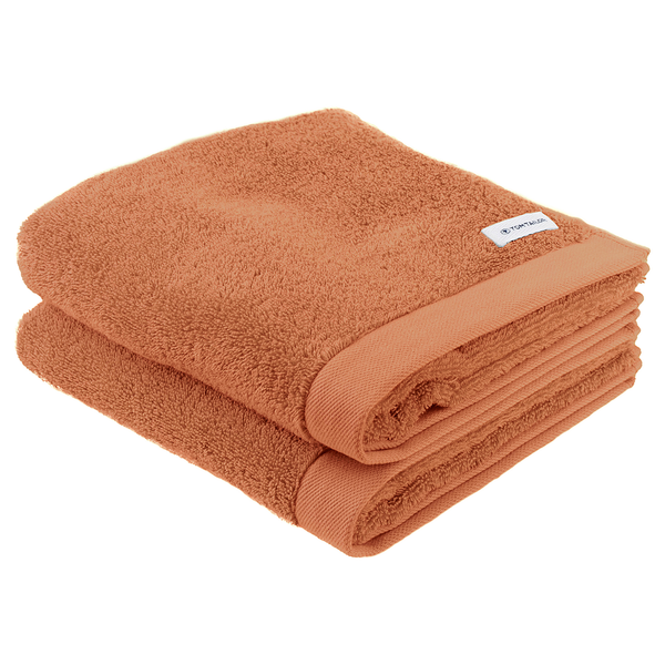 Handtuch Tom Tailor 2er-Set - Baumwolle - 50 x 100 cm - Terracotta