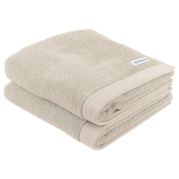 Handtuch Tom Tailor 2er-Set - Baumwolle - 50 x 100 cm - Beige