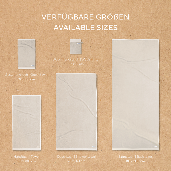 Duschtuch Tom Tailor - Baumwolle - 70 x 140 cm - Beige