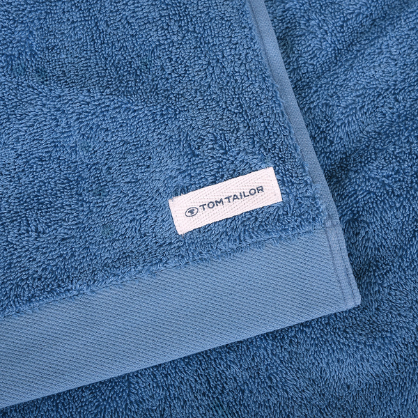 Handtuch Tom Tailor 2er-Set - Baumwolle - 50 x 100 cm - Blau