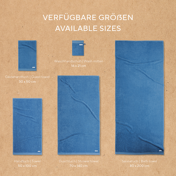 Duschtuch Tom Tailor - Baumwolle - 70 x 140 cm - Blau