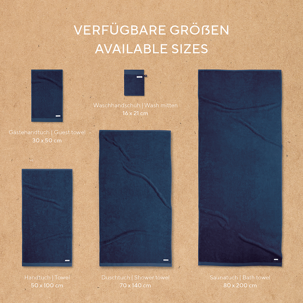 Badetuch Tom Tailor - Baumwolle - 80 x 200 cm - Marineblau