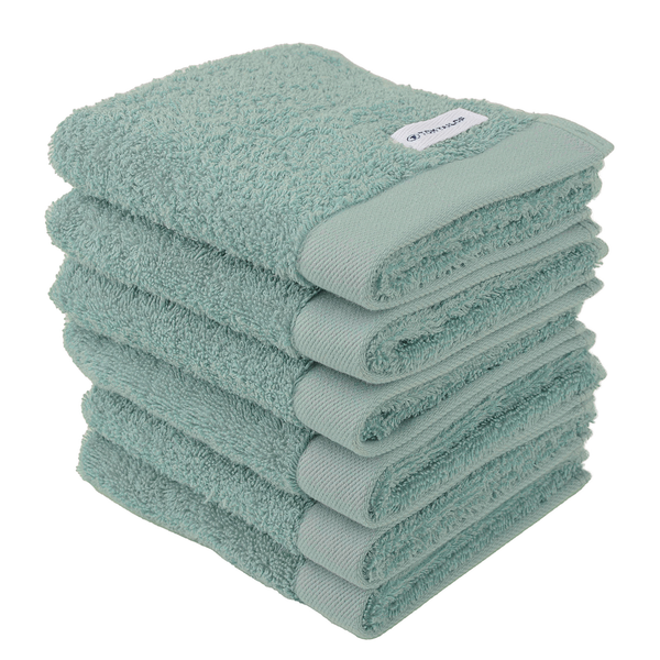 Gästehandtuch Tom Tailor 6er-Set - Baumwolle - 30 x 50 cm - Türkis