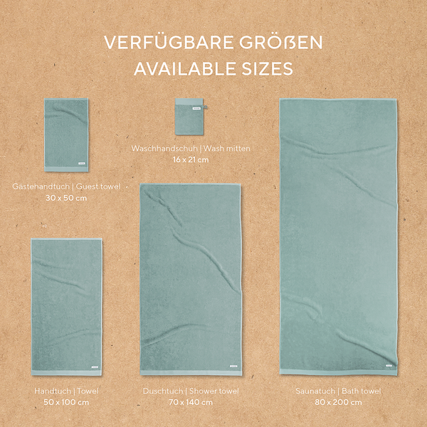 Handtuch Tom Tailor 2er-Set - Baumwolle - 50 x 100 cm - Türkis