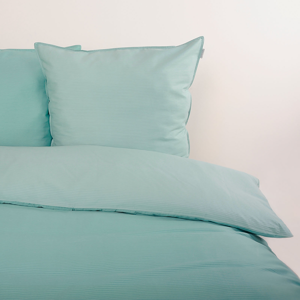 Satin-Bettwäsche Tom Tailor - Baumwolle - Mint - 135 x 200 cm + Kissen 80 x 80 cm