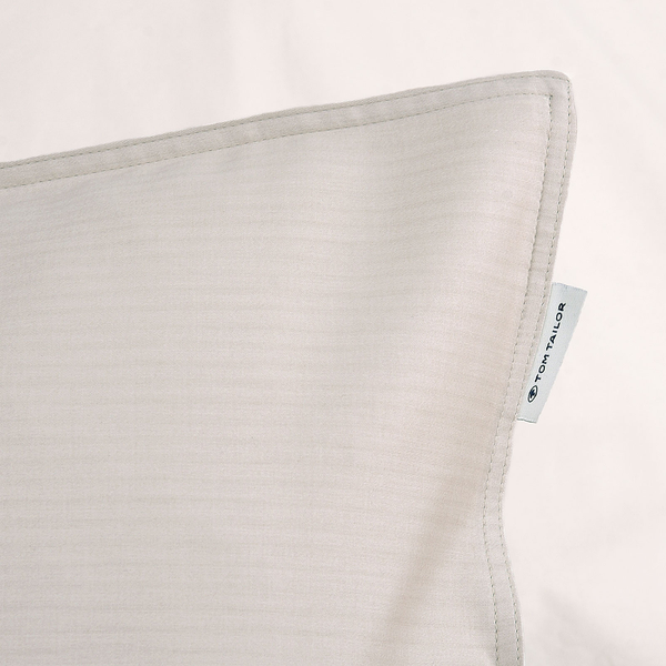 Satin-Bettwäsche Tom Tailor - Baumwolle - Beige - 200 x 220 cm + 2 Kissen 80 x 80 cm