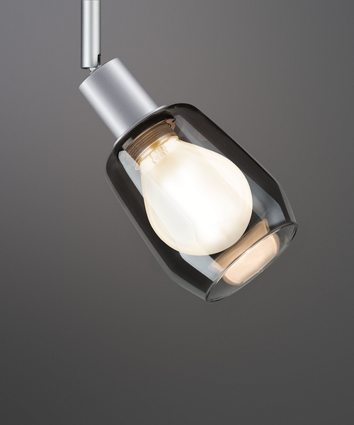 Lampenschirm Vento - Rauchglas - Grau