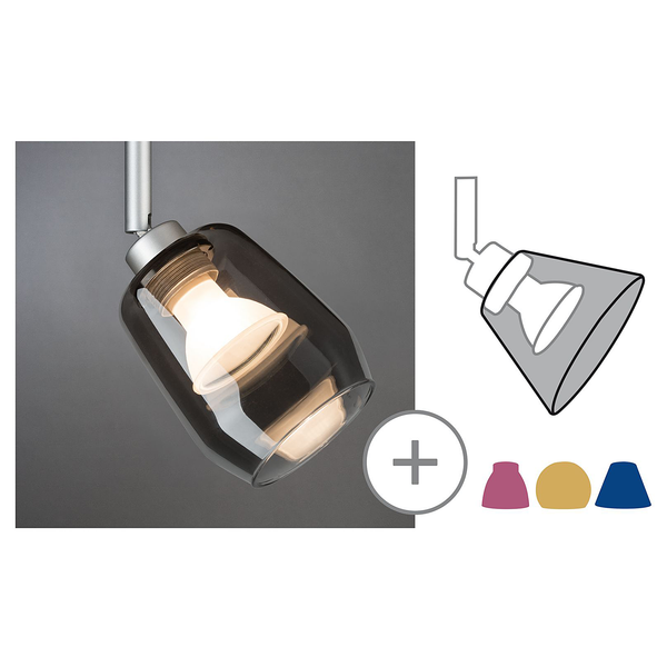 Lampenschirm Vento - Rauchglas - Grau