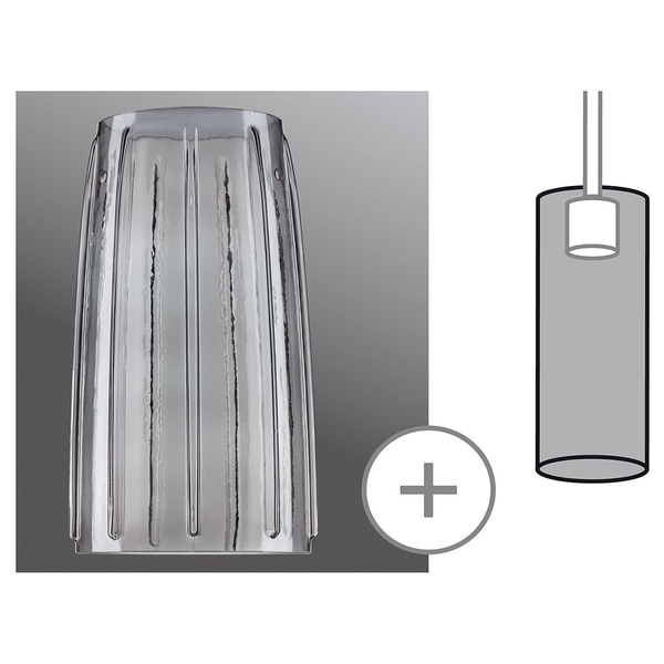 Lampenschirrm Urail 2Easy Drio - Rauchglas - Grau