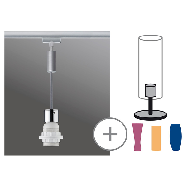Pendelleuchte Urail 2Easy Basic - Aluminium - 1-flammig - Silber