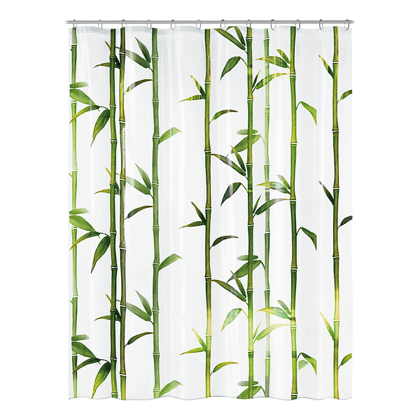 Duschvorhang Bambú - Ethylenvinylacetat - Lindgrün