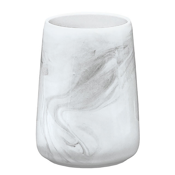 Zahnputzbecher Marble - Porzellan - Anthrazit