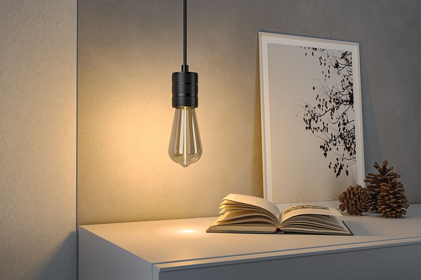 LED-Leuchtmittel Floating Shine ST64 - Klarglas - Grau