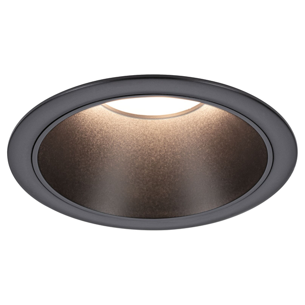 Einbauleuchte Cole Coin - Aluminium / Kunststoff - Schwarz - 3er Set