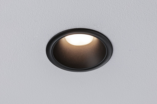 Einbauleuchte Cole Coin - Aluminium / Kunststoff - Schwarz - 3er Set