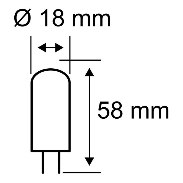 LED-Leuchtmittel Stiftsockel G9 - Klarglas - Transparent