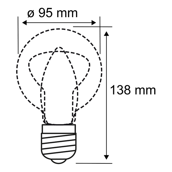 LED-Leuchtmittel Floating Shine G95 - Klarglas - Gold