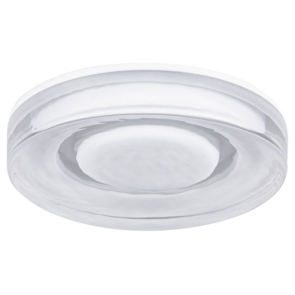 Deckenleuchte Luena - Aluminium / Klarglas - Silber / Weiß - 1-flammig - Durchmesser: 9 cm