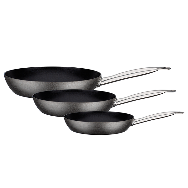 Pfannen-Set Avanti - Edelstahl - Schwarz - 3er Set