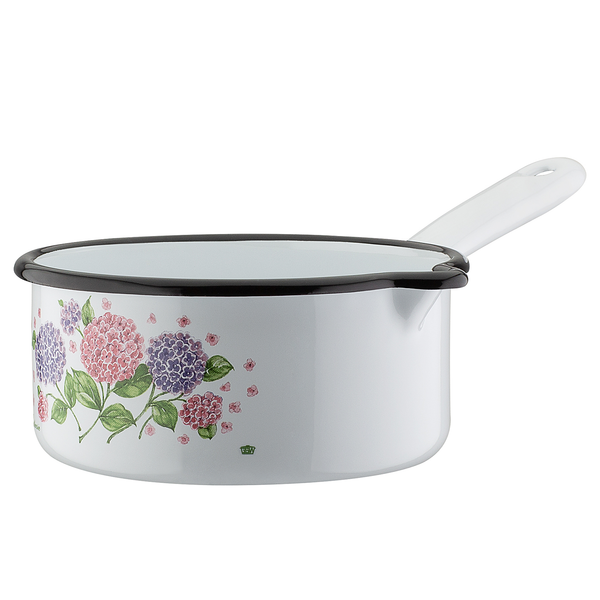 Topfset Hortensie - Stahl - Weiß / Rosa - 5-teilig