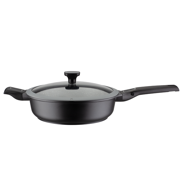 Schmorpfanne Easy Click 5-teilig - Aluminiumguss - Schwarz