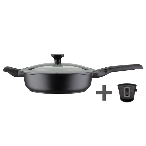 Schmorpfanne Easy Click 5-teilig - Aluminiumguss - Schwarz