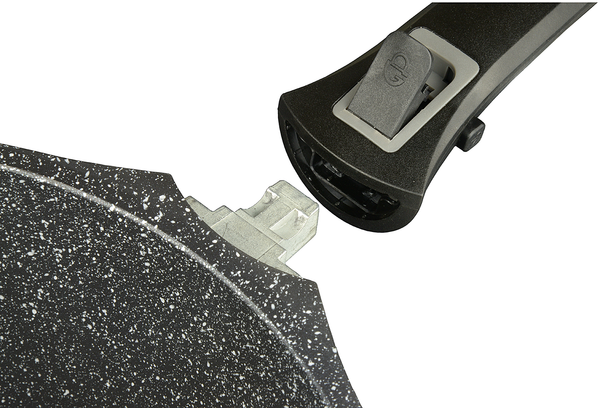 Schmorpfanne Easy Click 5-teilig - Aluminiumguss - Schwarz