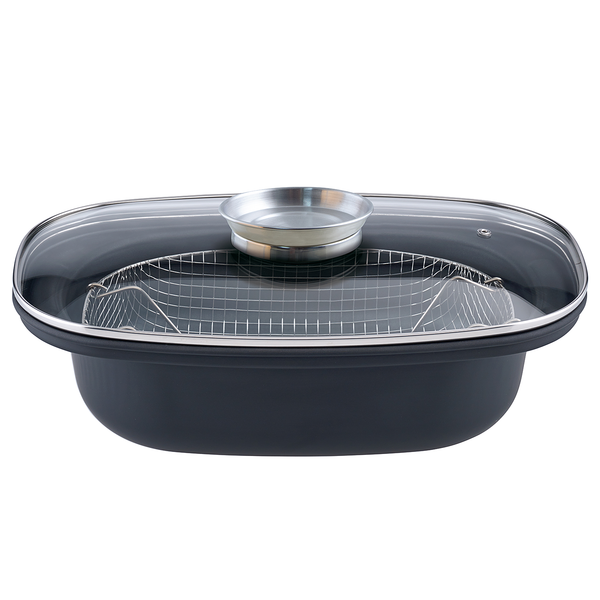 Aromabräter Bubach 2-teilig - Edelstahl - Schwarz - inkl. Einsatz