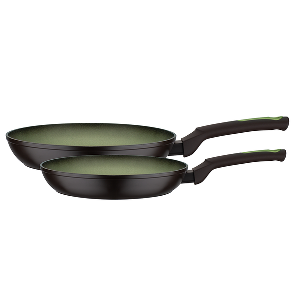 Pfannen-Set Avocado 2er-Set - Aluminium - Schwarz / Grün