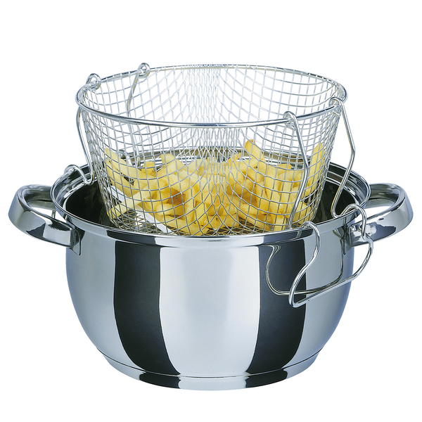 Frittiertopf Gusow 2-teilig - Edelstahl - Silber